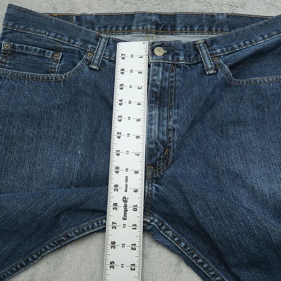 Levi's 514 Jeans Mens Size 38x32 Dark Blue Classic Straight 100% Cotton Denim - Picture 16 of 16